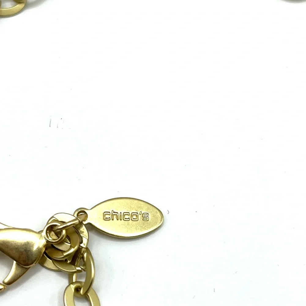 Charm Necklace Bee Heart Star Butterfly Gold Tone with Colorful Beads  Long